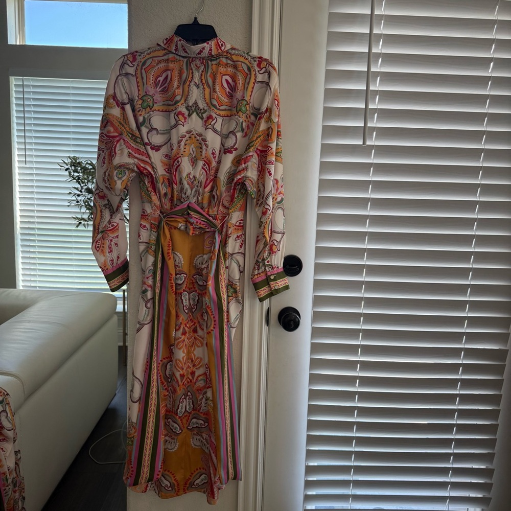 NWT Antonio Melani Roxanne Paisley Long Sleeve Midi Dress - Picture 7 of 7